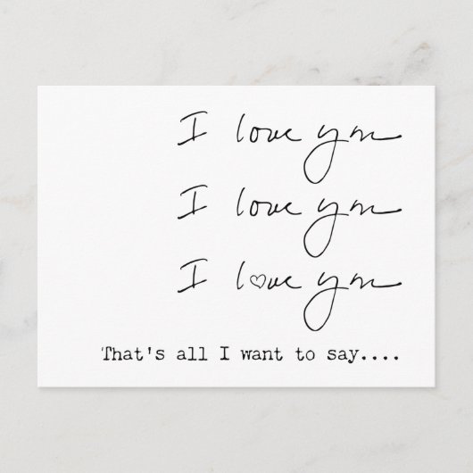 Ich liebe Dich Postkarte (Vorderseite)