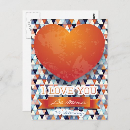 Ich Liebe dich Postkarte (Vorne/Hinten)