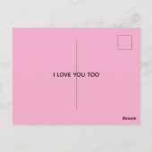 ICH LIEBE DICH POSTKARTE (Rückseite)