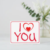 Ich Liebe dich Postkarte (Stehend Vorderseite)