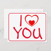Ich Liebe dich Postkarte (Vorne/Hinten)
