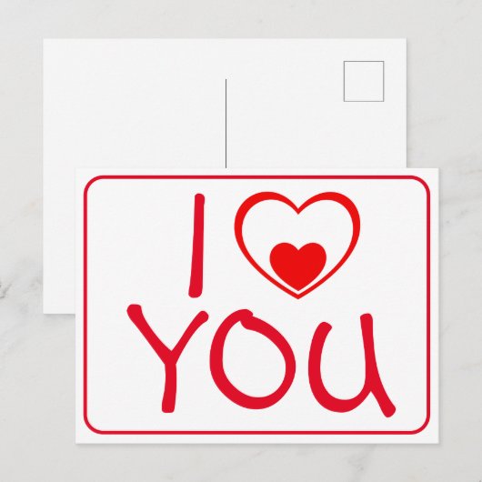 Ich Liebe dich Postkarte (Vorne/Hinten)