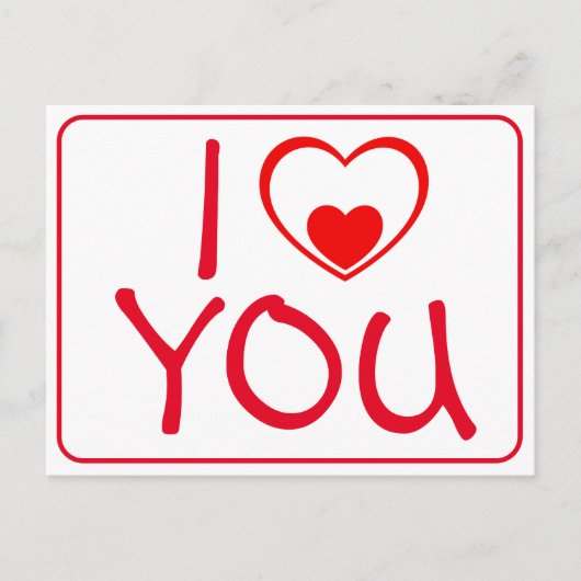 Ich Liebe dich Postkarte (Vorderseite)