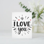 Ich liebe dich postkarte (Stehend Vorderseite)