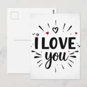 Ich liebe dich postkarte (Vorne/Hinten)