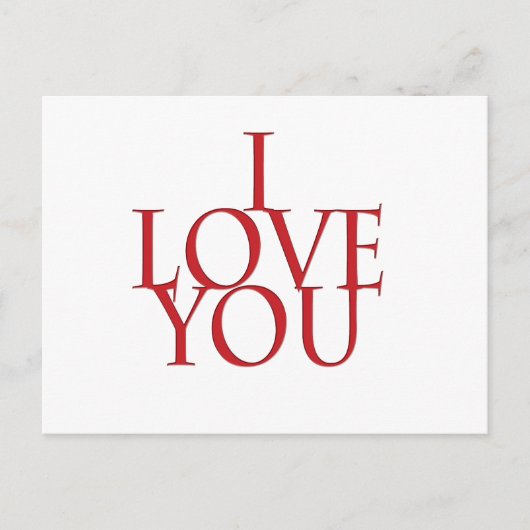 Ich Liebe dich Postkarte (Vorderseite)