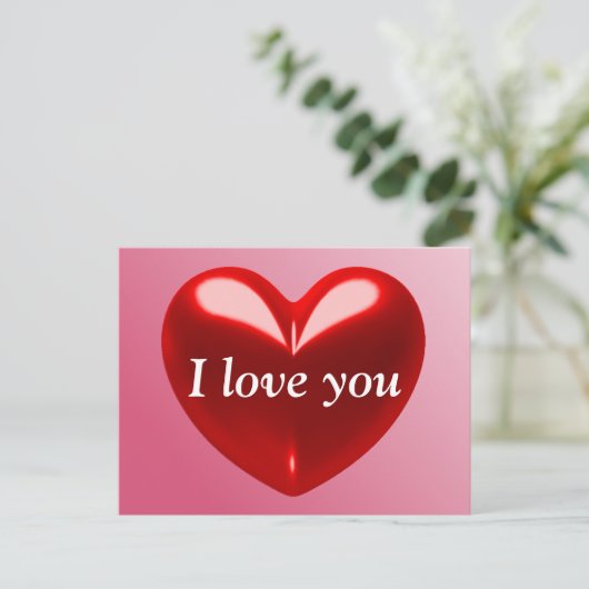 ICH LIEBE DICH POSTKARTE (Stehend Vorderseite)