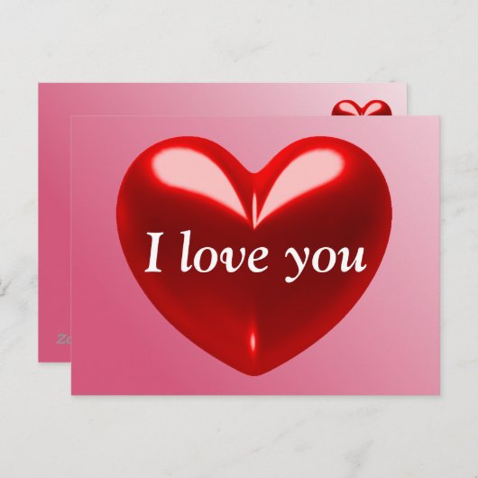 ICH LIEBE DICH POSTKARTE (Vorne/Hinten)