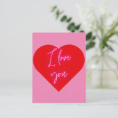 Ich Liebe dich Postkarte (Stehend Vorderseite)