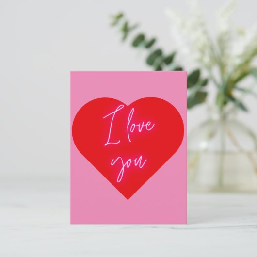 Ich Liebe dich Postkarte (Stehend Vorderseite)