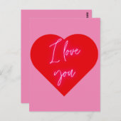 Ich Liebe dich Postkarte (Vorne/Hinten)