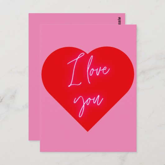 Ich Liebe dich Postkarte (Vorne/Hinten)