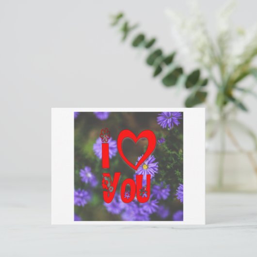 Ich Liebe dich Postkarte (Stehend Vorderseite)