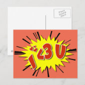 Ich Liebe dich Postkarte (Vorne/Hinten)