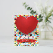 Ich Liebe dich Postkarte (Stehend Vorderseite)