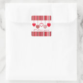Ich Liebe dich Quadratischer Aufkleber (Tasche)