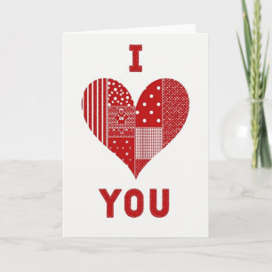 Ich liebe dich quilted Herz Karte