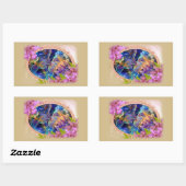 Ich Liebe dich Rechteckiger Aufkleber (Blatt)