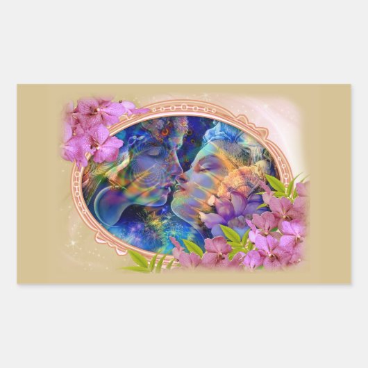 Ich Liebe dich Rechteckiger Aufkleber (Vorderseite)