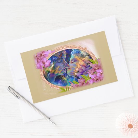 Ich Liebe dich Rechteckiger Aufkleber (Umschlag)