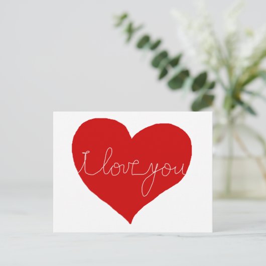 Ich Liebe dich, Romantik. Postkarte (Stehend Vorderseite)