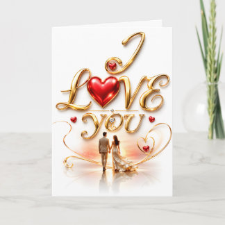 Ich liebe dich Romantische Begrüßung  Karte
