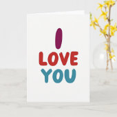 Ich liebe dich Romantische Karte (Gelbe Blume)