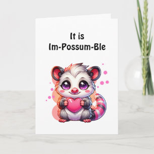 Ich liebe dich   Romantischer frecher Possum Karte