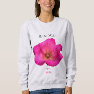 Ich liebe Dich - Rose -Valentinstag Personalisiert Sweatshirt