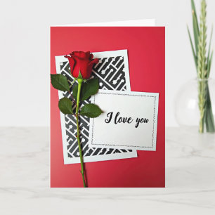 Ich liebe dich Rosenkarte Karte
