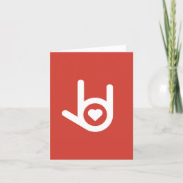 Ich Liebe dich, rote Grußkarte Dankeskarte