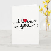 Ich liebe Dich Rote Herz Karte (Gelbe Blume)