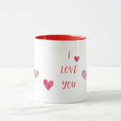 ICH LIEBE DICH ROTER BECHER TASSE (Zentrum)