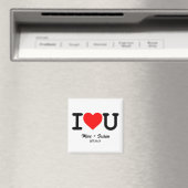 Ich liebe Dich: Rotes Herz mit benutzerdefinierten Magnet (In Situ (Geschirrspüler))