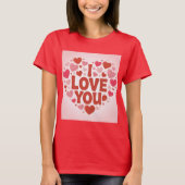 Ich liebe Dich Rotes T-Shirt (Vorderseite)