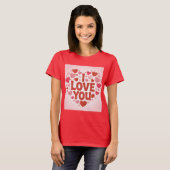 Ich liebe Dich Rotes T-Shirt (Vorne ganz)