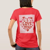 Ich liebe Dich Rotes T-Shirt (Rückseite)