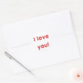 Ich Liebe dich! Runder Aufkleber (Umschlag)