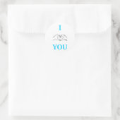 ICH LIEBE DICH. RUNDER AUFKLEBER (Tasche)