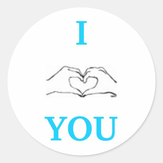 ICH LIEBE DICH. RUNDER AUFKLEBER (Vorderseite)