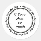 Ich Liebe dich Runder Aufkleber (Vorderseite)