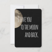 Ich Liebe dich Save the Date zum Mond und zurück Einladung (Vorderseite)