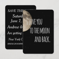 Ich Liebe dich Save the Date zum Mond und zurück