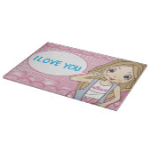 ICH LIEBE DICH SCHNEIDEBRETT (Ecke)