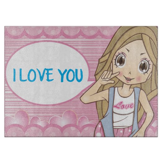 ICH LIEBE DICH SCHNEIDEBRETT (Vorderseite)