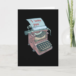 Ich liebe dich Schreibmaschine Retro Vintage Schri Karte
