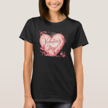 Ich liebe dich, schwarzes Valentins-T-Shirt mit ku