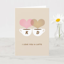 Ich liebe dich sehr Custom Monogram Initialen Kaff