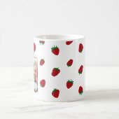 Ich liebe dich sehr Erdbeere Foto Tasse (Mittel)