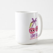 ICH LIEBE DICH SEHR KIRSCH KAFFEETASSE (VorderseiteRechts)